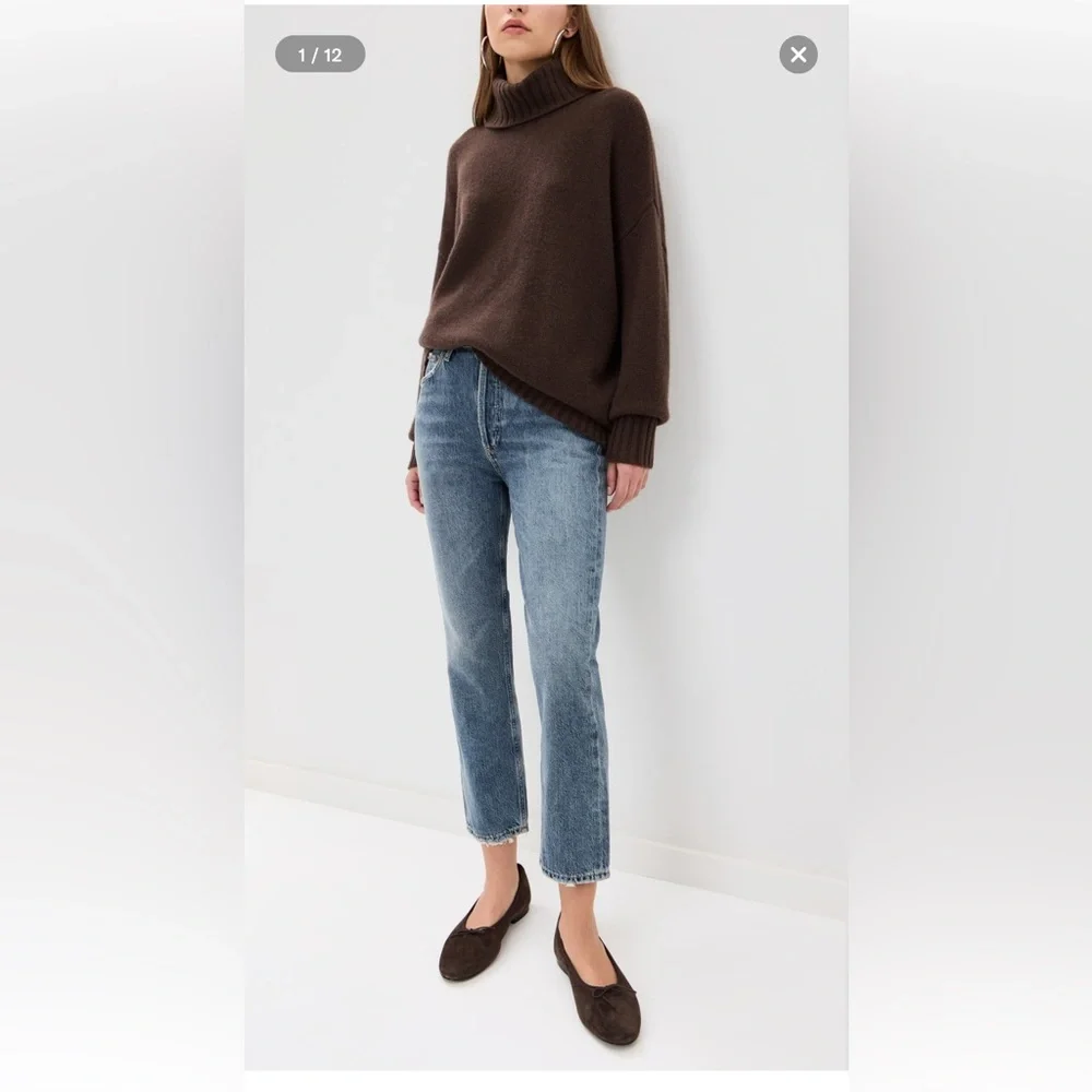 Agolde Riley High Rise Straight Crop Jeans - Picture 8 of 8